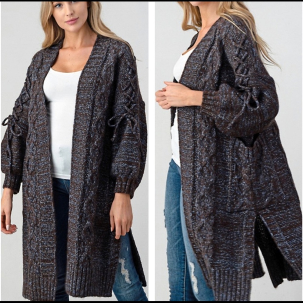 NEW! Heavyweight cable knit cardigan